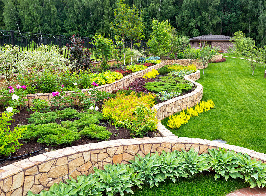 Planted Borders & Stone Edging